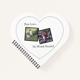 Customizable Heart Shaped Pet Notebook Notizbuch