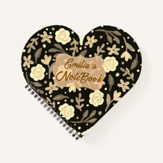 Customizable Heart Spiral NoteBook For Work& Study Notizbuch
