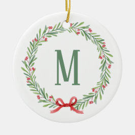 Customizable Holiday Letter and Gift Stickers  Keramik Ornament
