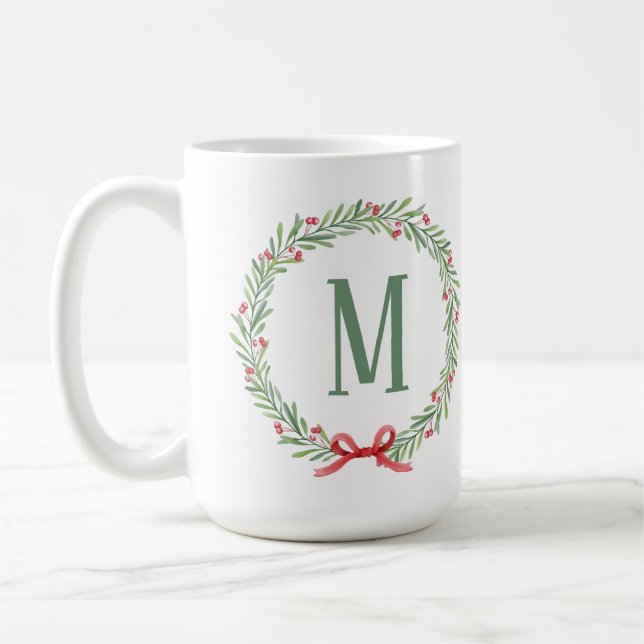 Customizable Holiday Letter Coffee Mug Kaffeetasse (Links)