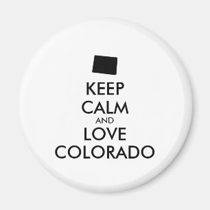 Customizable KEEP CALM and LOVE COLORADO Magnet