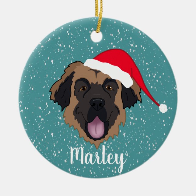 Customizable Leonberger  Keramik Ornament (Vorne)