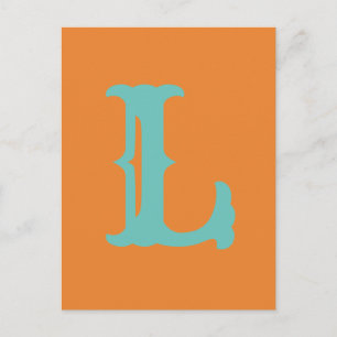 Customizable letters and colors! Die Postcard Postkarte