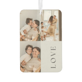 Customizable Love Three Photo Collage Keepsake Autolufterfrischer