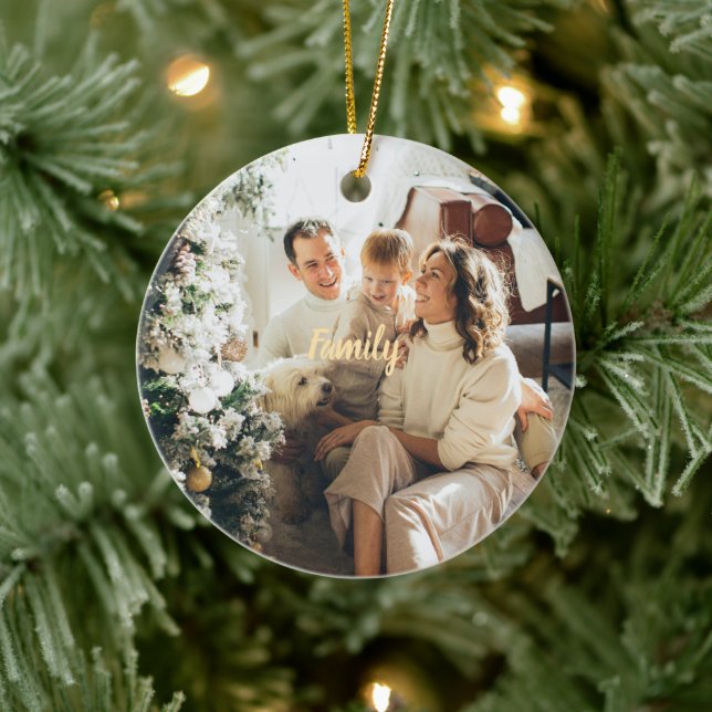 Customizable Lovely Family Christmas Ornament (Baum)