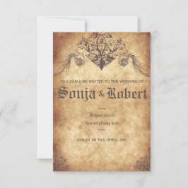 Customizable Medieval Wedding (no seal) Einladung