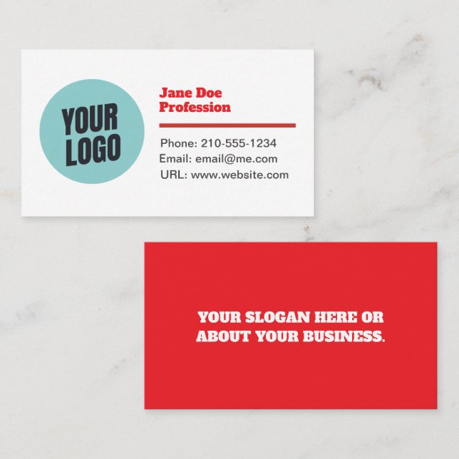 Customizable Modern Minimalistic Business Card Visitenkarte (Vorne/Hinten)
