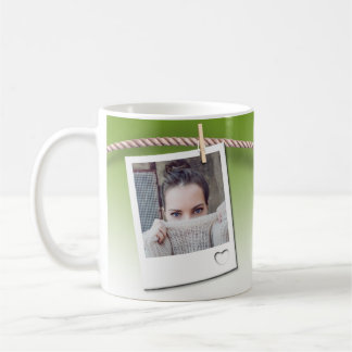 Customizable mug, photo frame, green background kaffeetasse