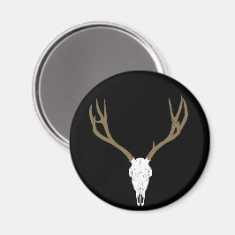 Customizable Mule Deer Skull Magnet