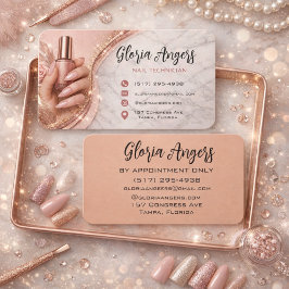 Customizable Nail Technician Business Card Visitenkarte