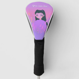 Customizable Name Golf Girl Lavender Daydream Golf Headcover