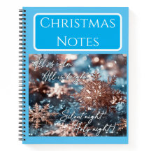 Customizable notebook, Christmas design, Christmas