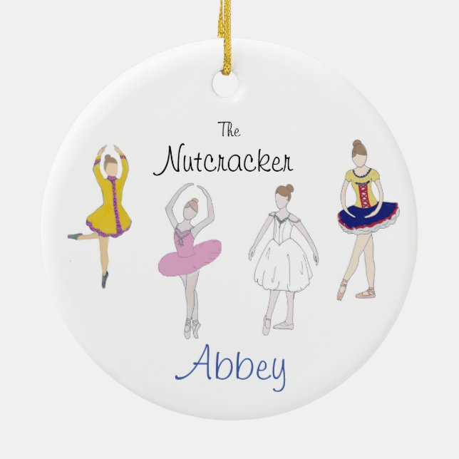 Customizable Nutcracker Dew/Snow/Columbine/Chinese Keramik Ornament (Hinten)