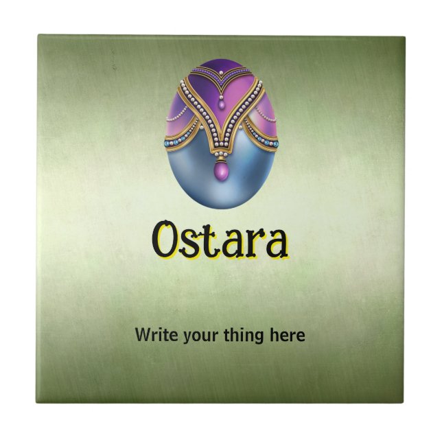 Customizable Ostara Ceramic Tile Fliese (Vorderseite)