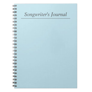 Customizable Pastel Blue Songwriter's Journal Notizblock