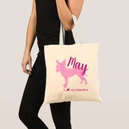 Customizable Pastel Chihuahua Tote Bag チワワ Tragetasche