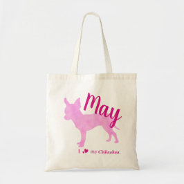 Customizable Pastel Chihuahua Tote Bag チワワ Tragetasche