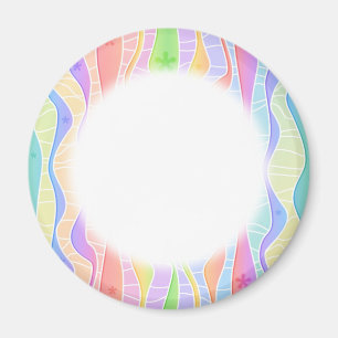 Customizable PASTEL RAINBOW STRIPES MAGNETS Magnet