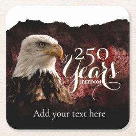 Customizable Patriotic Bald Eagle Paper Coaster Rechteckiger Pappuntersetzer