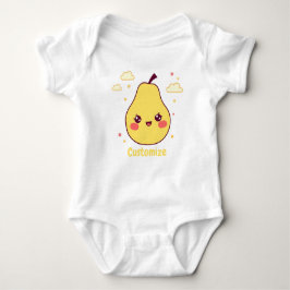 Customizable Pear Kawaii Baby Baby Strampler