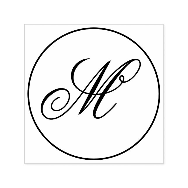 Customizable Personalized Monogram Stylish Permastempel (Design)