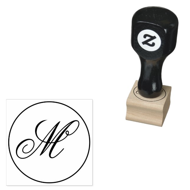 Customizable Personalized Monogram Wooden Gummistempel (Stempel)