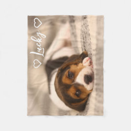 Customizable Pet Photo and Name Fleecedecke