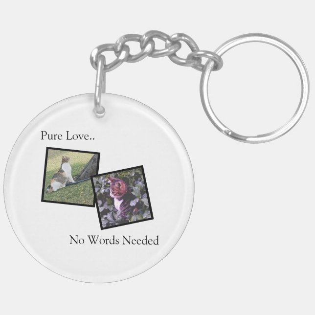 Customizable Pet Photo Keychain Schlüsselanhänger (Rückseite komplett)