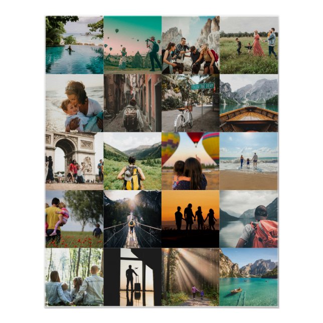 Customizable Photo Memories  Poster (Vorderseite)