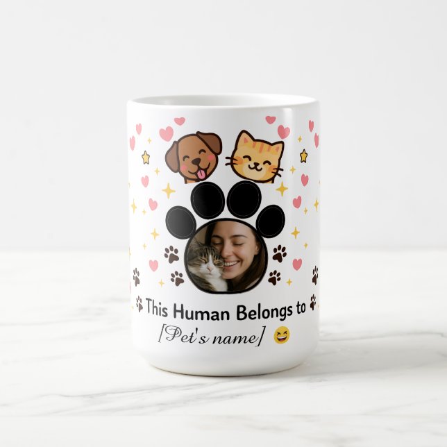 Customizable Photo & Name Pet Lover Mug  Kaffeetasse (Mittel)