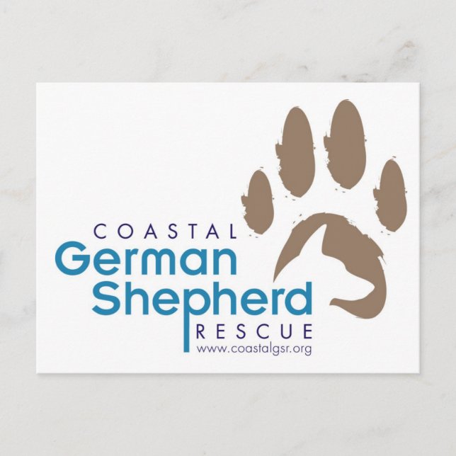 Customizable Postcard - Coastal German Shepherd Postkarte (Vorderseite)