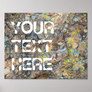 Customizable Quote on Rock   Poster