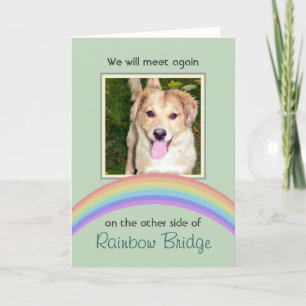 Customizable Rainbow Bridge Pet Memorial Karte