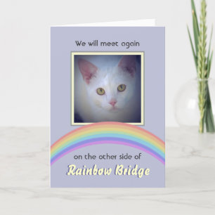 Customizable Rainbow Bridge Pet Memorial Karte