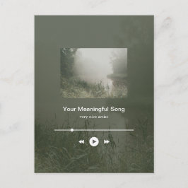 Customizable Sage Green Riverside Music Player Postkarte