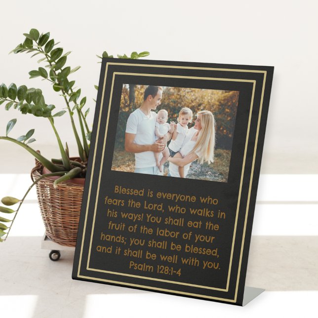 Customizable Sign Stand Psalm 128:1-4  Sockelschild (Von Creator hochgeladen)
