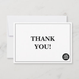 Customizable Simple Company Logo Custom Thank You Dankeskarte
