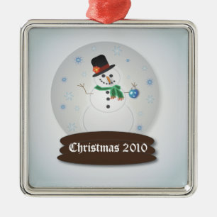 Customizable Snowglobe Ornament Aus Metall