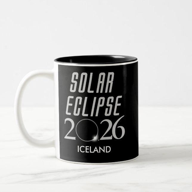 Customizable Solar Eclipse 2026 Mug Zweifarbige Tasse (Links)