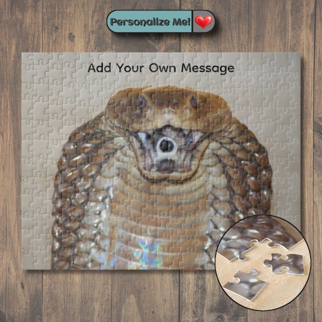 Customizable Spitting Cobra (Venomous Snake) Puzzle (Customizable Spitting Cobra (Venomous Snake) Jigsaw Puzzle)