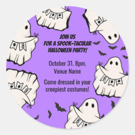 Customizable Spooky & Fun Halloween Runder Aufkleber