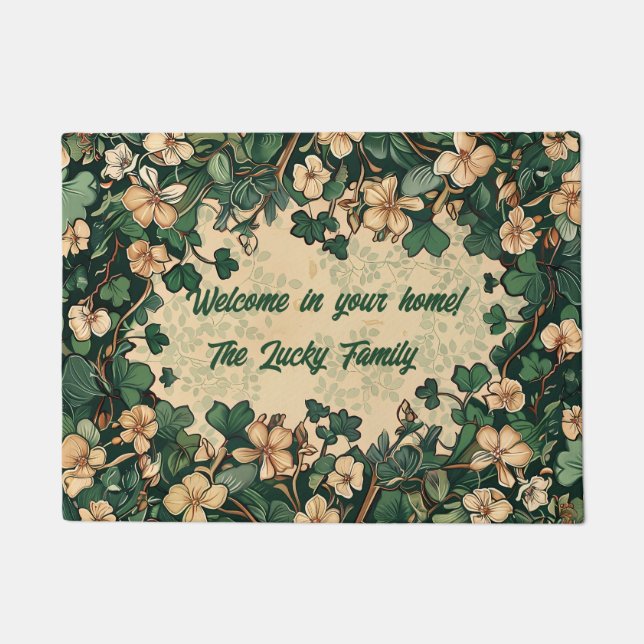 customizable St. Patrick's day Fußmatte (Vorderseite)