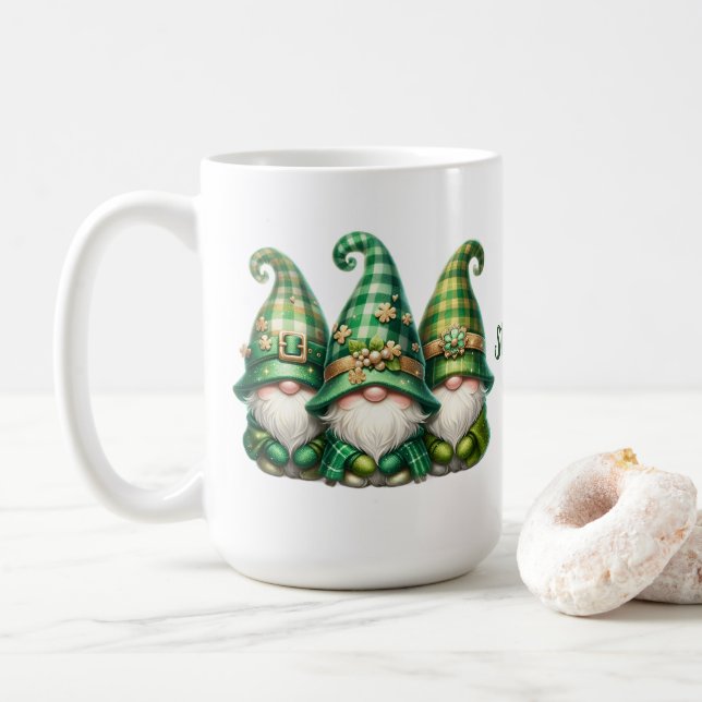 Customizable St. Patrick's Day Kaffeetasse (Mit Donut)