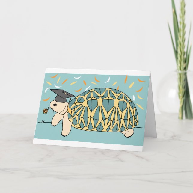 Customizable Star Tortoise Graduation Card 2 Karte (Vorderseite)