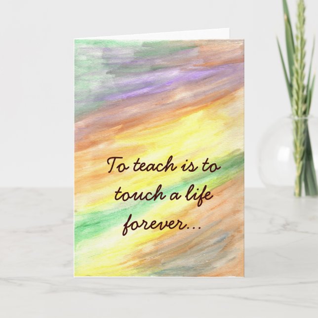 Customizable Teacher Note Card Karte (Vorderseite)