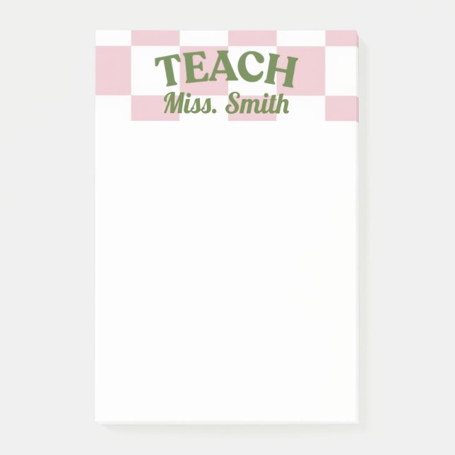 Customizable Teacher Post-it Klebezettel (Vorderseite)