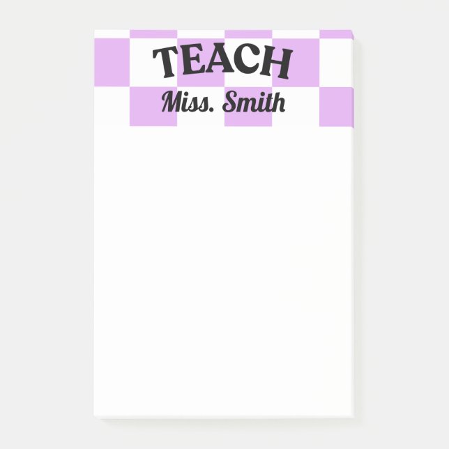 Customizable Teacher Post-it Klebezettel (Vorderseite)