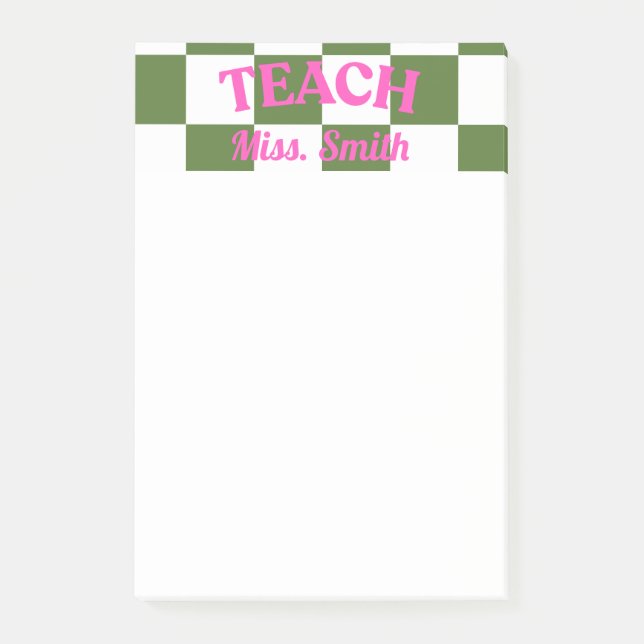 Customizable Teacher Post-it Klebezettel (Vorderseite)
