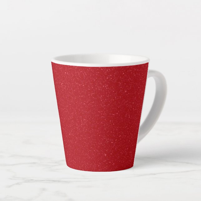 Customizable Tomato Red Speckle Latte Mug Milchtasse (Rechte Ecke)