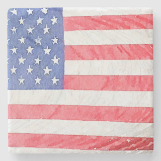 Customizable USA American Flag Marble Coaster Set Steinuntersetzer